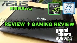 Asus r558uq gaming review [upl. by Annwahsal]