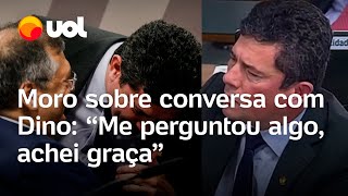 Moro comenta abraço e conversa com Dino em sabatina Dever de cordialidade [upl. by Gorton250]