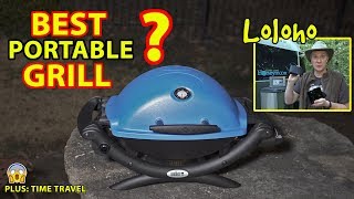 The Best Portable Grill for RV Camping WEBER Q1200 REVIEW Plus Time Travel [upl. by Queen]