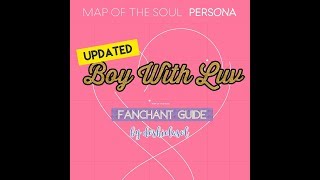 UPDATED Official Fanchant응원법 BTS 방탄소년단 ft Halsey — Boy With Luv  작은 것들을 위한 시 w voice guide [upl. by Alrak338]