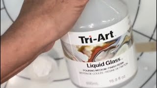 Tri Art Liquid Glass PRODUCT TEST fluidart acrylicpouring producttest fluidartco [upl. by Aeneas397]