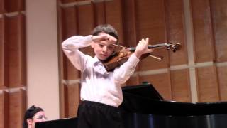 Wieniawski  Scherzo Tarantelle Simon Hagopian age 11 NYC [upl. by Oulman]