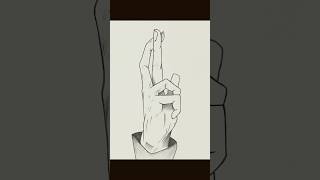 How To Draw Gojo Satorus Hand Sign easydrawing shorts tutorial character fyp [upl. by Knute58]