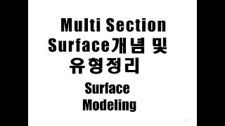 이학주CATIA카티아Surface모델링 기초강의13Multi Section Surface 개념 및 유형정리 [upl. by Anahir]