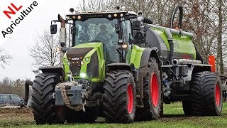 Slurry  Grasland bemesten met Claas Axion 850 en Kaweco Profi II  Pleizier amp Timmer  2019 [upl. by Annoda407]