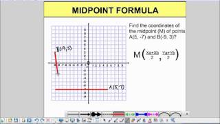 Finding the Midpoint of a Line Segment using the Midpoint Formula  MrEMathVideos [upl. by Roberson]