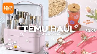 cute temu haul ✨ aesthetic  organizers accesoriesetc  100 couponINC27048 [upl. by Diantha]