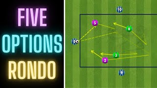 Five Options Rondo  Improve Decision Making  FootballSoccer [upl. by Airpac]