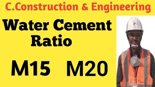 Water Cement Ratio। Calculation of Water in Concrete [upl. by Mckinney]