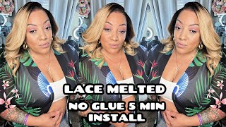 LAZY 5 MIN Wig INSTALL NO GLUE NO BABY HAIRS LACE MELTED ft RPGSHOW [upl. by Arikihs]