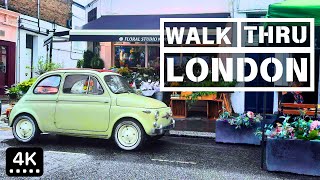 Exploring Portobello Road Market  A Vibrant London Walk in Rain and Shine  4K [upl. by Zetta]