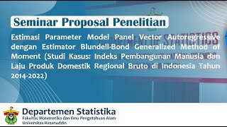 Model Panel Vector Autoregressive dengan Estimator BlundellBond Generalized Method of Moment [upl. by Levi]