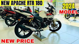 Ye Hai 2024 TVS Apache RTR 180 2v New Model Review😍On Road Price  Features👑King In 180cc Segment🔥🔥 [upl. by Novert]