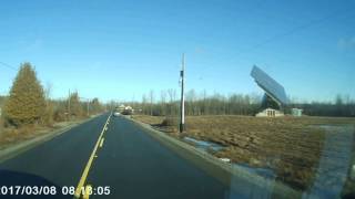 Trucker Dash Cam Solar Farm at Merrickville [upl. by Malinin]