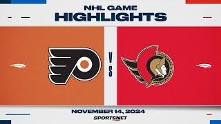 NHL Highlights  Flyers vs Senators  November 14 2024 [upl. by Pradeep622]