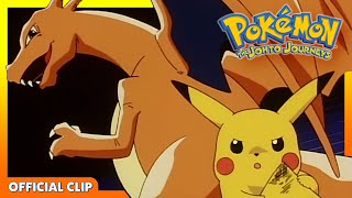 Pokémon Double Battle  Pokémon The Johto Journeys  Official Clip [upl. by Ennoid]