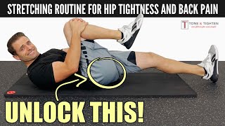 6 Minute Stretching Routine For Tight Hips and Low Back Pain [upl. by Bracci]