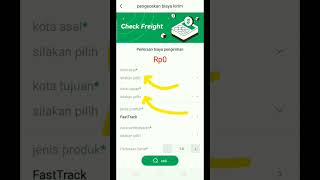 cara cek ongkir jampt cargo dengan aplikasi jampt cargo shorts cekresi ongkir [upl. by Abibah]
