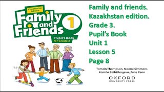 Family and Friends 1 Kazakhstan Edition Pupils Book for Grade 3Unit 1 Lesson 5 Page 8 [upl. by Chemaram294]