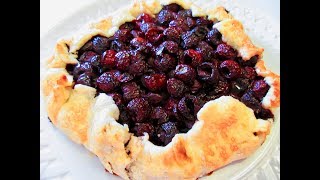 No Pie Pan BAKED CHERRY PIE  How to make CHERRY PIE Recipe [upl. by Olzsal]