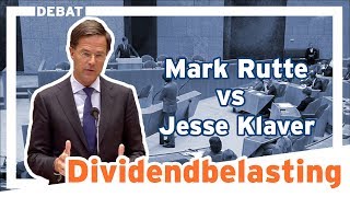 Dividendbelasting  Mark Rutte vs Jesse Klaver [upl. by Silvana]