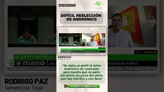 “es muy complicado que el presidente actual Andrónico vaya a redituar una presidencia” [upl. by Heshum]