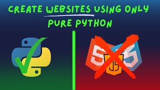 CREATE WEBSITES IN PYTHON WITHOUT HTML CSS AND JAVASCRIPT [upl. by Xuerd]