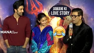 Karan Johar Comments On Alia and Ranbir Love Story  Brahmastra Press Meet  Manastars [upl. by Nyrahs]