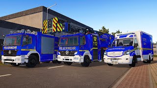 Blue Emergency Call 112  Bonn Firefighters Ambulances on Duty 4K [upl. by Adnar]