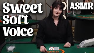 Unintentional ASMR  This Blackjack Dealer has The SWEETEST Voice ♧ [upl. by Lindly]