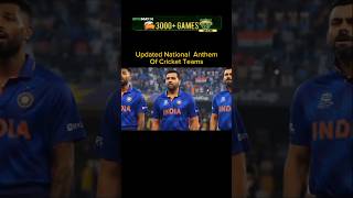 Updated National anthem of cricket team 🏏 cricket team sport [upl. by Egres]