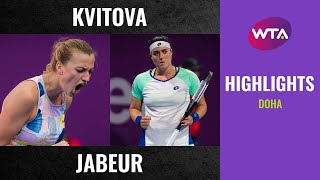 Petra Kvitova vs Ons Jabeur  2020 Doha Quarterfinal  WTA Highlights [upl. by Noeht231]