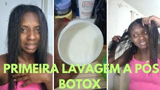 PRIMEIRA LAVAGEM APÓS BOTOX NÃO ALISOU  TRATAMENTO PÓS QUIMICA  RECUPERANDO MEU CABELO EM CASA [upl. by Hildagarde]