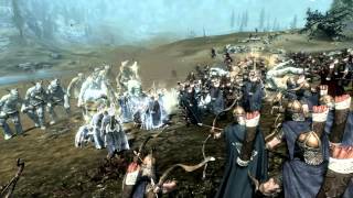 Skyrim Battles  50 Stormcloaks 50 Imperials amp Talos vs Karstaag amp 15 Frost Giants Mstr Settings [upl. by Rad]