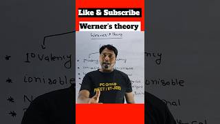 Werners Coordination Theory viral shorts neet jee [upl. by Wehhtam742]