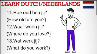 LEARN DUTCH  NEDERLANDS LEREN ZINNEN [upl. by Hines]