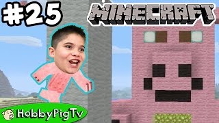 Minecraft 25 Creative Pig Man Build on Xbox One HobbyPigTV [upl. by Susej592]