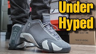 Super UNDER HYPED Air Jordan 14 Retro quotFlint Greyquot 2024 Review amp On Feet [upl. by Adnarim]