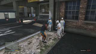 GTA V Franklin vs Cluckin Bell Workers Fight part 2 [upl. by Acinorrev]