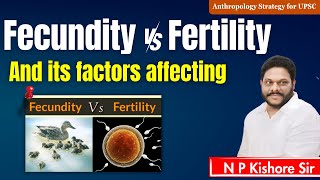 FECUNDITY and FERTILITY its factors affecting causes  Anthropology Optional By NP Kishore Sir [upl. by Granger564]