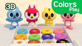 Miniforce Learn colors with Miniforce  Colors Play  Eating doughnut  Miniforce Colors Play [upl. by Nali]