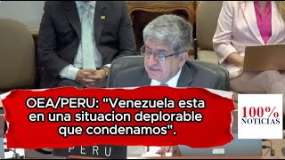 OEAPERUquotEn Venezuela todo ha sido falseadoquot [upl. by Arnie]