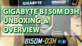 Gigabyte B150MD3H DDR4 Motherboard  Unboxing and Overview [upl. by Sells]