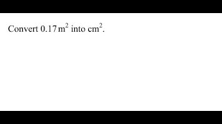 Convert 017 m2 metre square into cm2centimetre square [upl. by Wittie]