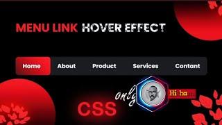 Animated Navigation Bar in HTML and CSS Menu Hover Animation Effects [upl. by Nyrol]