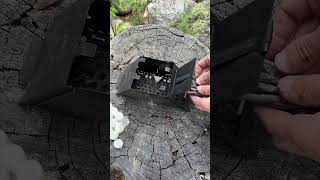 FOLDING CAMP Stove 🏕️ camping outdoors survival bushcraft [upl. by Yesteb]