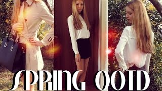 Elegant and Classy OOTD Spring 2015  HampM Stradivarius [upl. by Vullo]