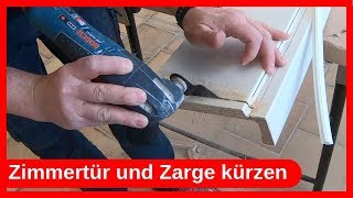 Zimmertür Zarge mit Festool Akku Kreissäge Bosch Multimaster GOP kürzen  Trockenbau Dachausbau DIY [upl. by Etram]