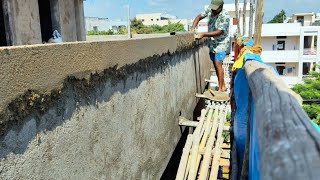 Parapet Wall Border Design  Outside Wall Border Design [upl. by Pansy325]