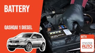 How to replace the car battery Qashqai mk1 20 dCi 🔋 [upl. by Alcina793]